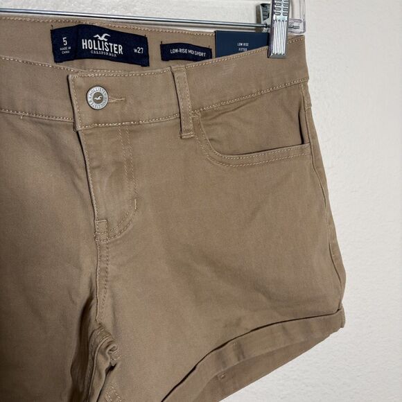 Hollister Shorts Women's 5 27 Brown Low-Rise Mid Short 4" Pocket NWT - Picture 3 of 9